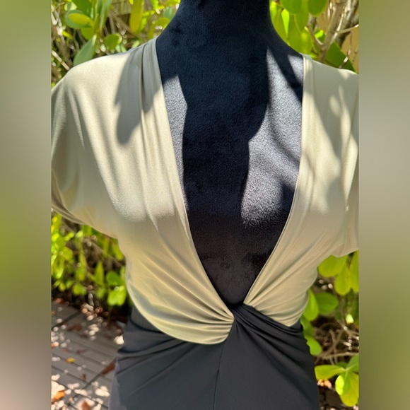 Vix Paula Hermanny Loop Midi Cover Up Black Olive Green Beach Pool Dress XS - Picture 3 of 12